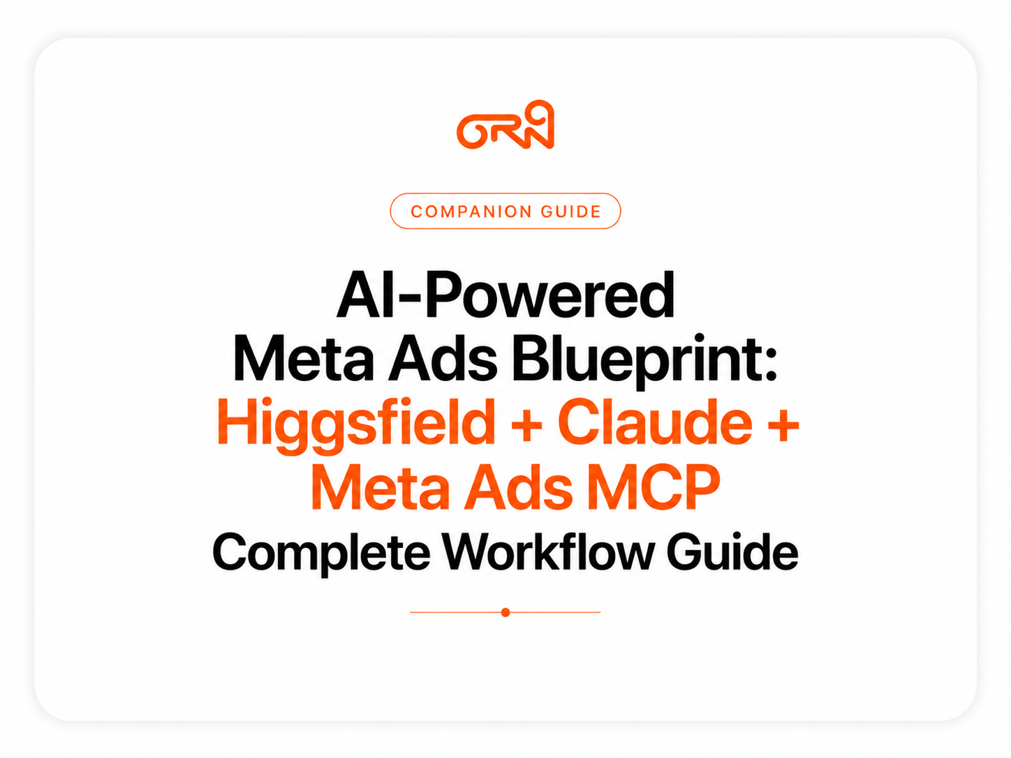 AI-Powered Meta Ads Blueprint — Claude, Higgsfield and Meta Ads MCP workflow guide cover